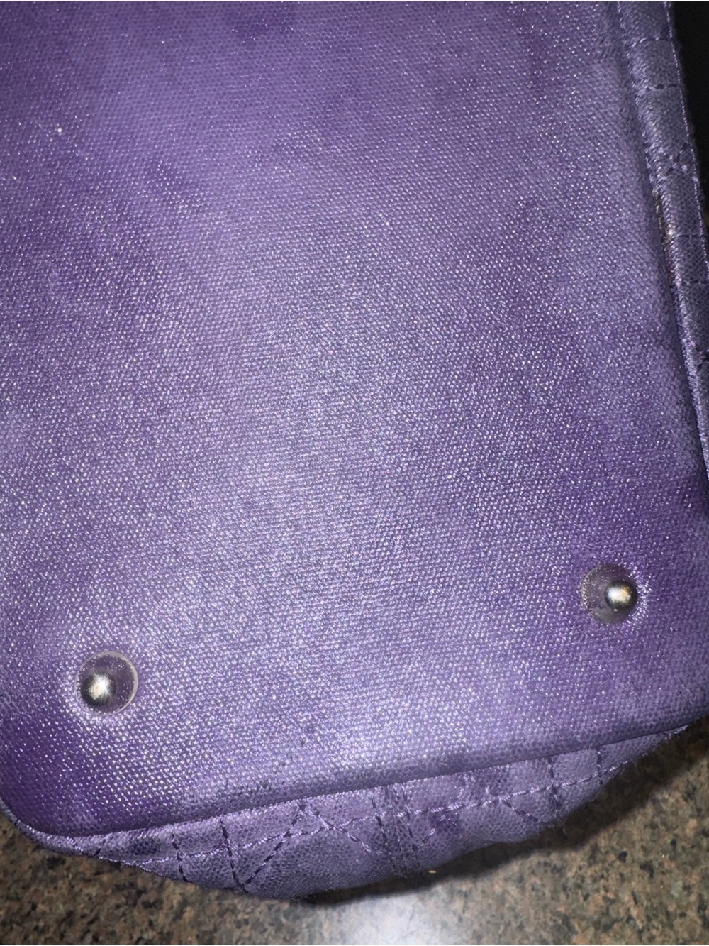 Dior panarea Purple Quilted Tote EUC ✅AUTHENTIC ✅ - Picture 7 of 9
